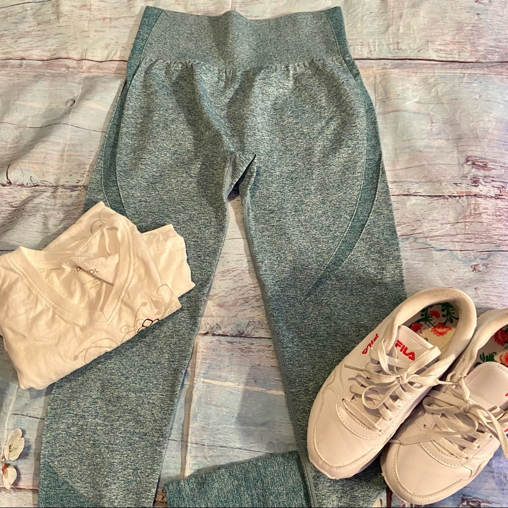 Laki sz S/M heather green active leggings